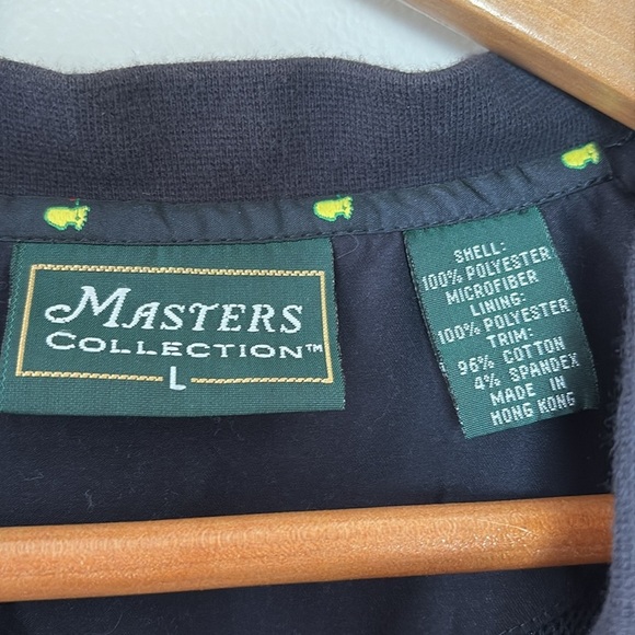 Masters Collection Augusta Mens Pullover Vest Windbreaker V Neck Navy Size L - Picture 5 of 12